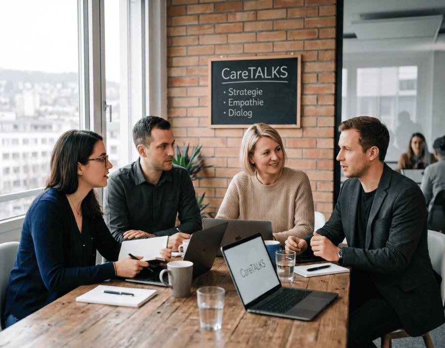 Team von careTALKS im Gespräch